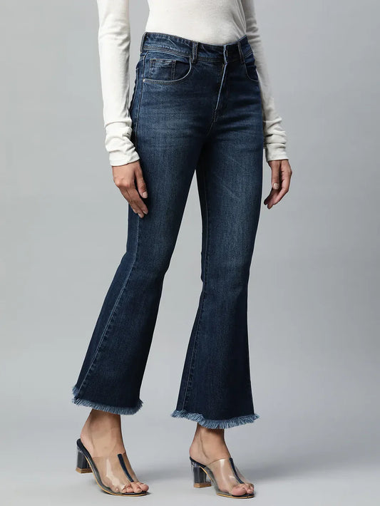 H&_M Bootcut Full Length Dark Blue Jeans
